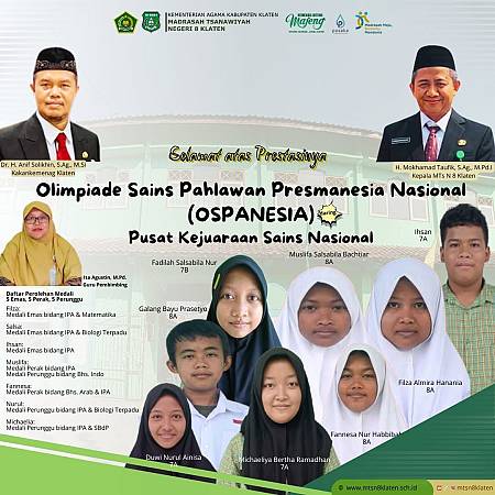 Selamat Atas Prestasi Siswa Pada Olimpiade Sains Pahlawan Presmanesia Nasional (OSPANESIA)