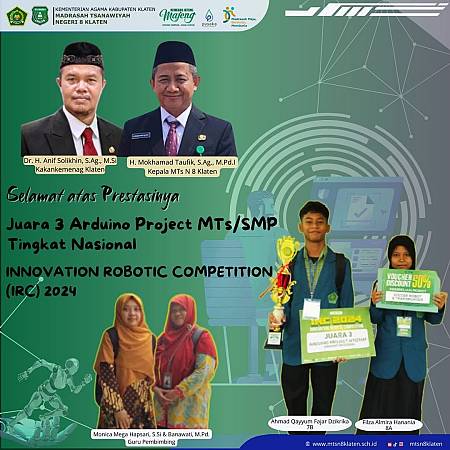 Selamat Atas Prestasi Siswa Pada Kejuaraan Robotik IRC 2024 Kategori Arduino Project